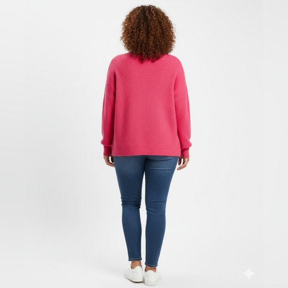 H&M Divided Women's Hot Pink Pullover Knit Sweater Size XL - Picture 7 of 10